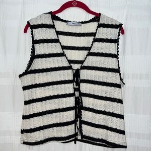MANGO | crochet striped top